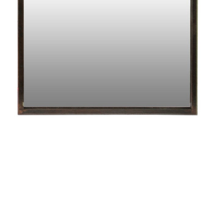 Metal Frame Square Wall Mirror with Rope Hanger, Set of 2, Bronze