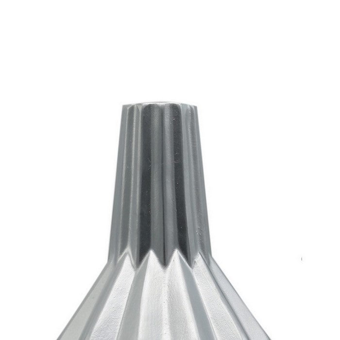 Round Vase with Bellied and Embossed Spike Patterned Body, Set of 2, Silver