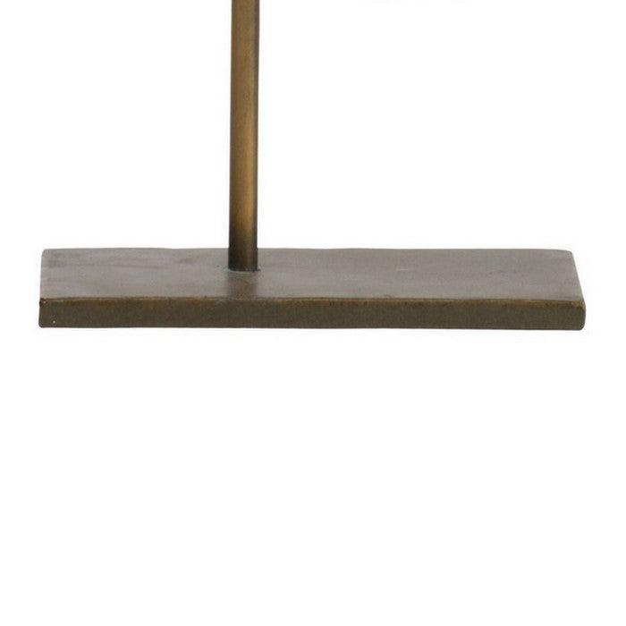 Bud Vase Holder with Suspended Glass Bottle, Set of 2, Gold