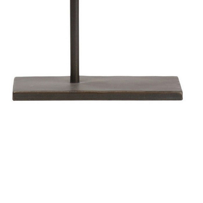 Bud Vase Holder with Suspended Glass Bottle, Set of 2, Bronze