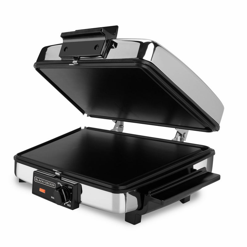 BLACKDECKER 3-in-1 Waffle Maker with Nonstick Reversible Plates, Stainless Steel, G48TD