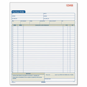 Adams Purchase Order Book, 8.38 x 10.69 Inch, 3-Part, Carbonless, 50 Sets, White, Canary and Pink (TC8131)