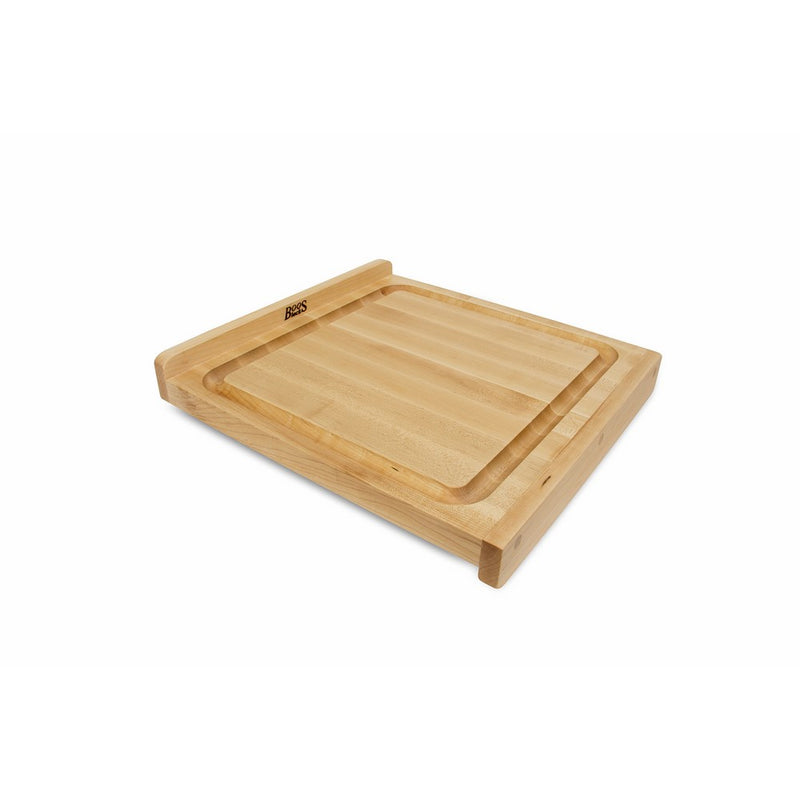 John Boos 17-3/4-by-17-1/4-Inch Reversible Maple Cutting Board with Gravy Groove
