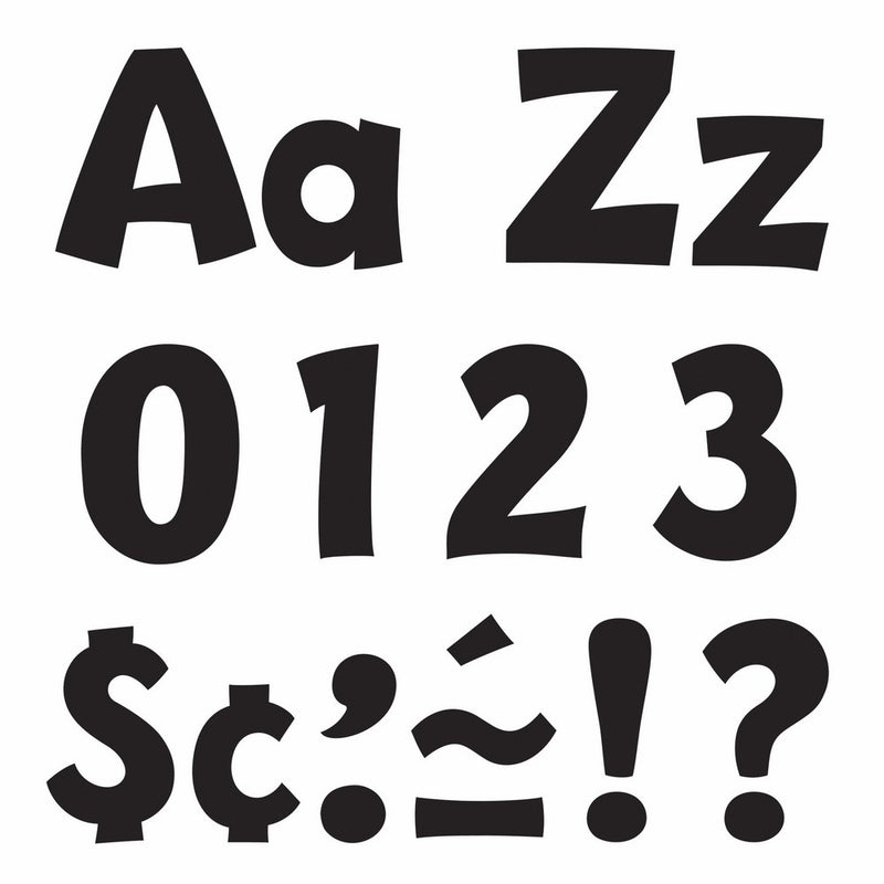 TREND enterprises, Inc. Black 4" Playful Combo Ready Letters