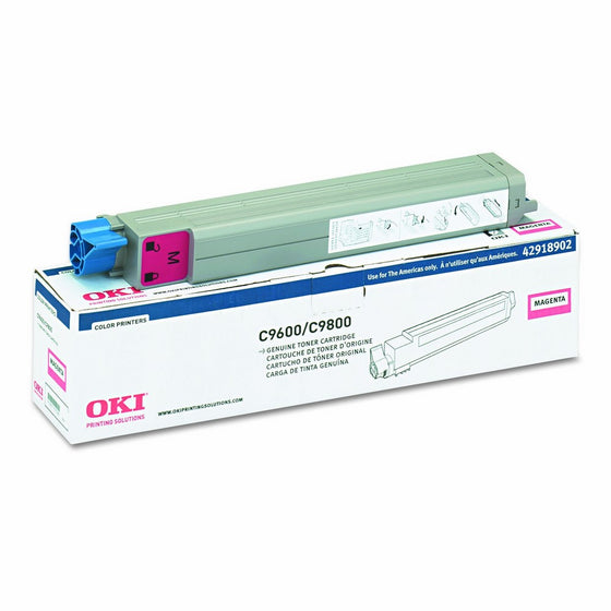 Oki Magenta Toner Cartridge, 15000 Yield (42918902)