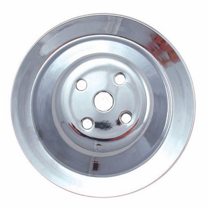 Spectre Performance 4378 Chrome Plated Double Belt Groove Water Pump Pulley for Small Block Chevrolet