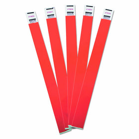 ADVANTUS Crowd Management Tyvek Wristbands, Sequentially Numbered, Red, Pack of 100 (75441)