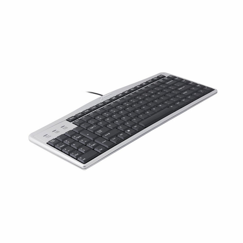 Evoluent - Ergonomical MouseFriendly Keyboard - Silver & Black