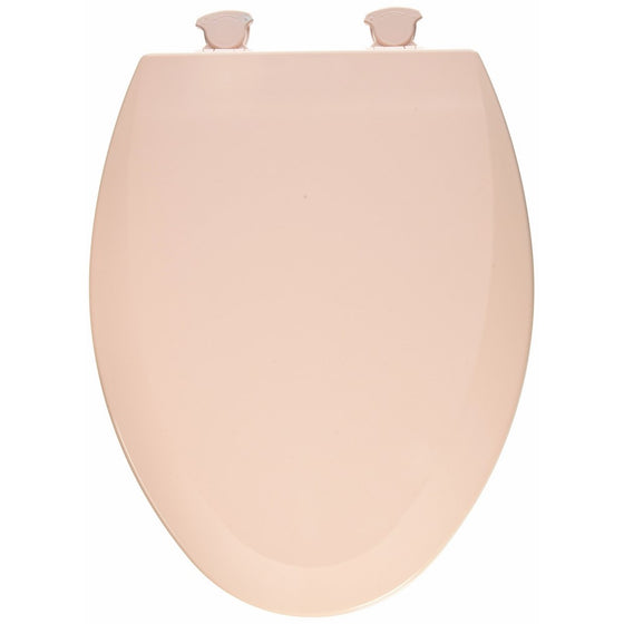 Bemis 1500EC063 Molded Wood Elongated Toilet Seat With Easy Clean and Change Hinge Venetian Pink