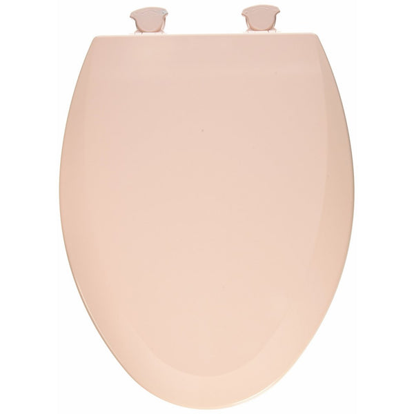 Bemis 1500EC063 Molded Wood Elongated Toilet Seat With Easy Clean and Change Hinge Venetian Pink