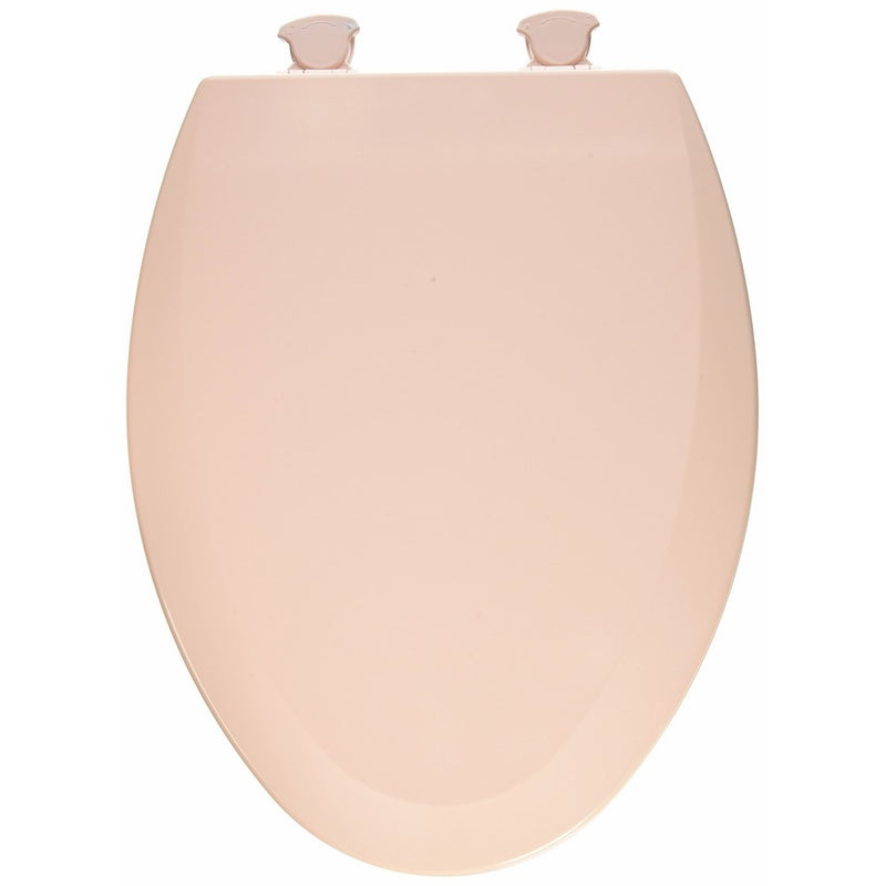 Bemis 1500EC063 Molded Wood Elongated Toilet Seat With Easy Clean and Change Hinge Venetian Pink