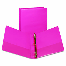 Samsill U86376 Fashion View Binder, Round Ring, 11 x 8 1/2, 1" Capacity, Berry (Pack of 2)