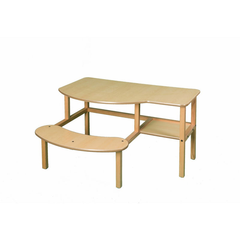 Childs Wooden Computer Desk for 1 - 2 Kids, Ages 5 - 10 - Maple