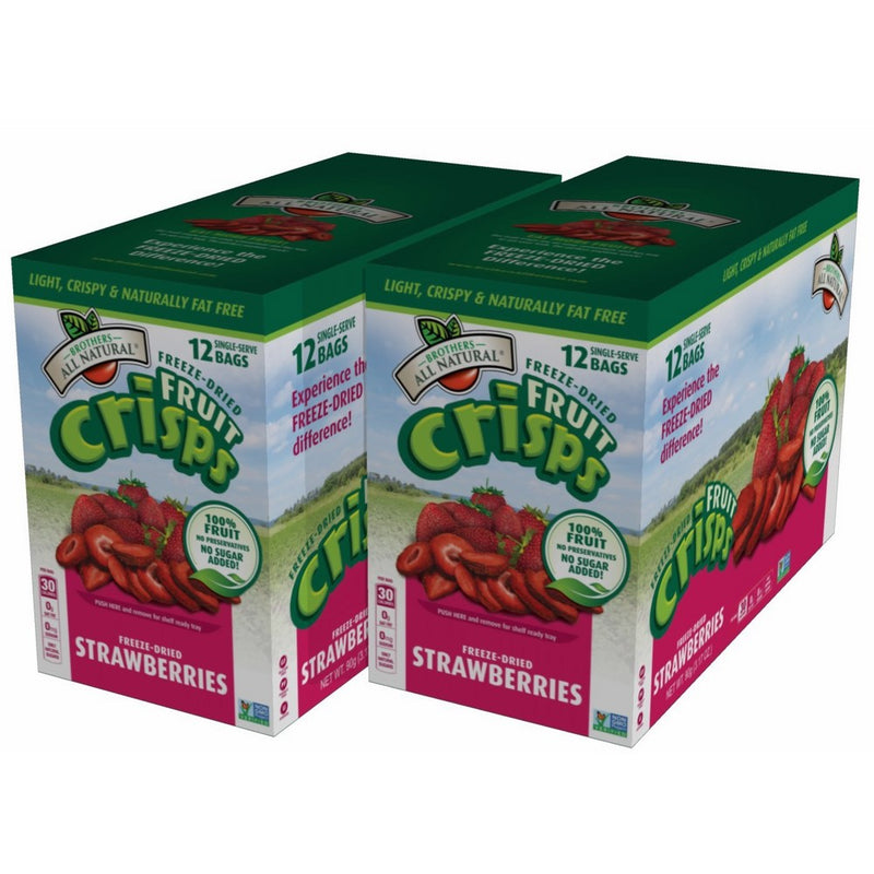 Brothers-ALL-Natural Fruit Crisps, Strawberry, 0.26 Ounce (Pack of 24)