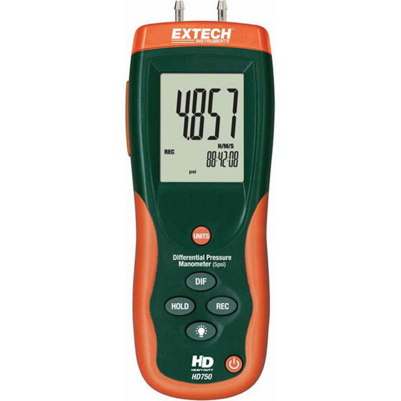 Extech HD750 Differential Pressure Manometer - 5PSI