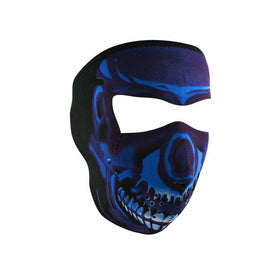 Zanheadgear WNFM024 Neoprene Full Face Mask, Blue Chrome Skull