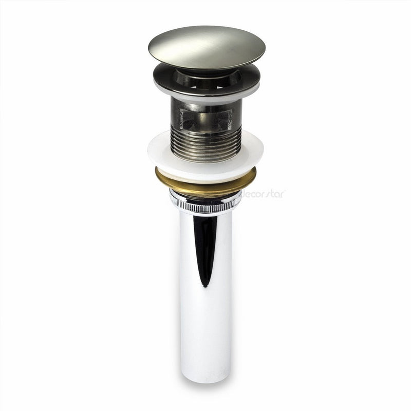 Decor Star PU-002-TB 1 5/8" Bathroom Faucet Vessel Vanity Sink Pop Up Drain Stopper With Overflow Brushed Nickel
