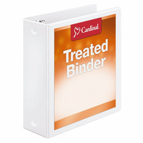 Cardinal Treated Binder ClearVue Locking Round Ring, 3 Inch, White (32230)