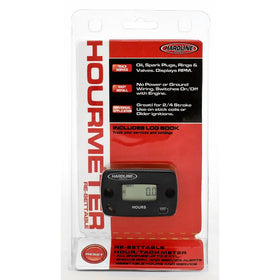 Hardline Products HR-8067-2 Re-Settable Hour Meter with Tachometer