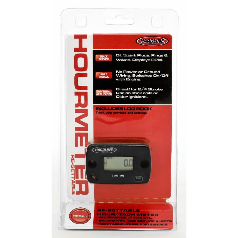 Hardline Products HR-8067-2 Re-Settable Hour Meter with Tachometer
