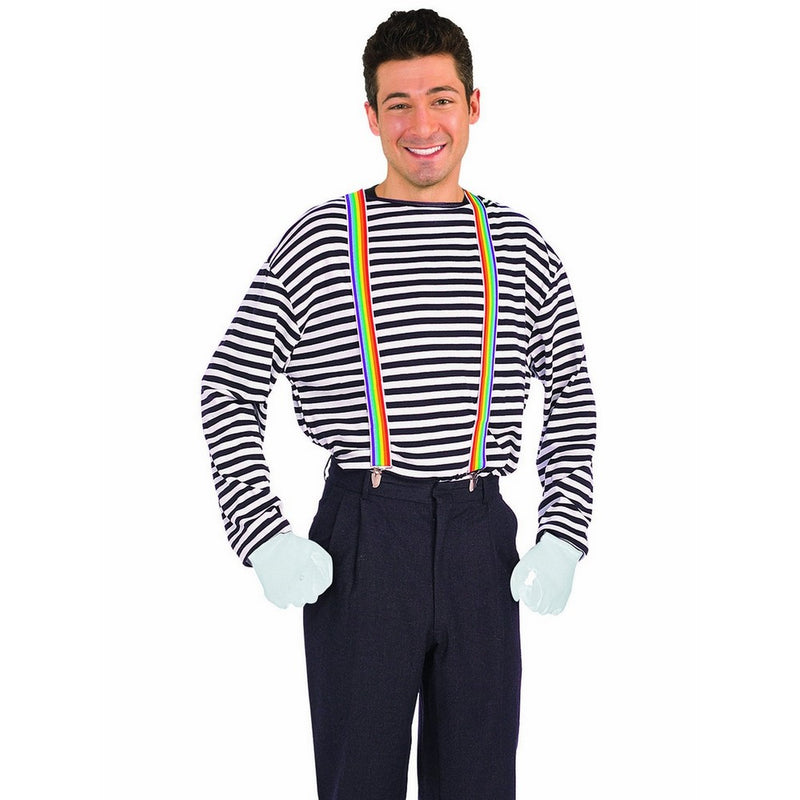 Forum Novelties Unisex Rainbow Suspenders, One Size