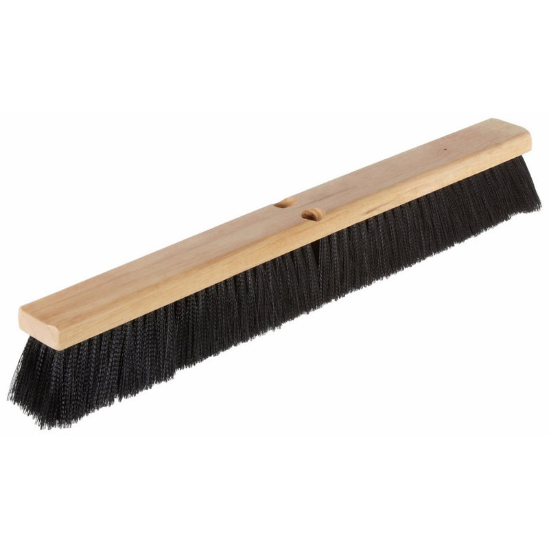 Weiler 25235 Polypropylene, Polystyrene Medium Sweep Floor Brush with Wood Handle, 2-1/2" Head Width, 24" Overall Length, Natural