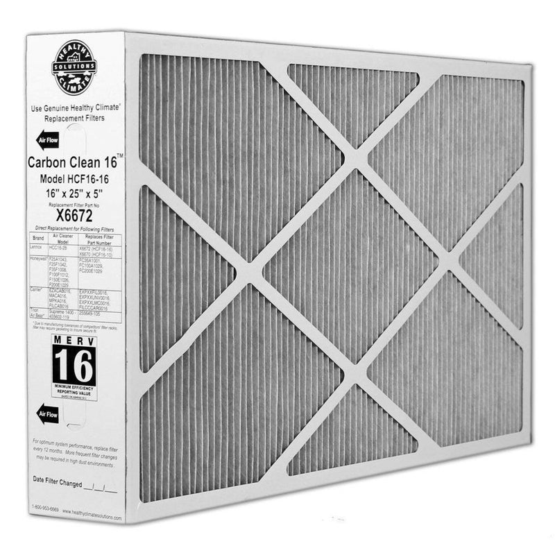 X6672 Lennox Healthy Climate 16x25x5 Merv 16 Filter