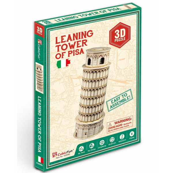 CubicFun S3008h Leaning Tower of Pisa Mini World's Great Architectures 3d Puzzle, 8 Pieces