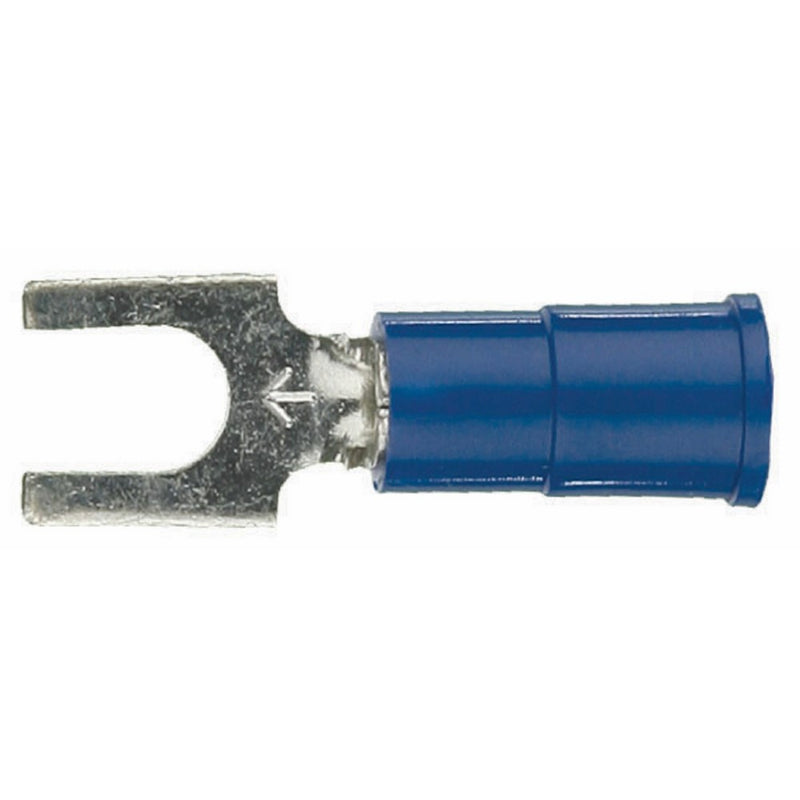 Install Bay 3M Spade Terminal Connector Vinyl 16/14 Gauge #8 - 100 Pack (Blue)