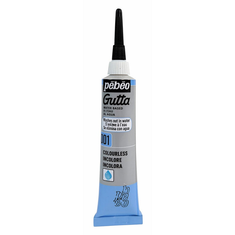 Pebeo Setasilk Silk Painting Water Based Gutta 20-Milliliter Tube, Colourless