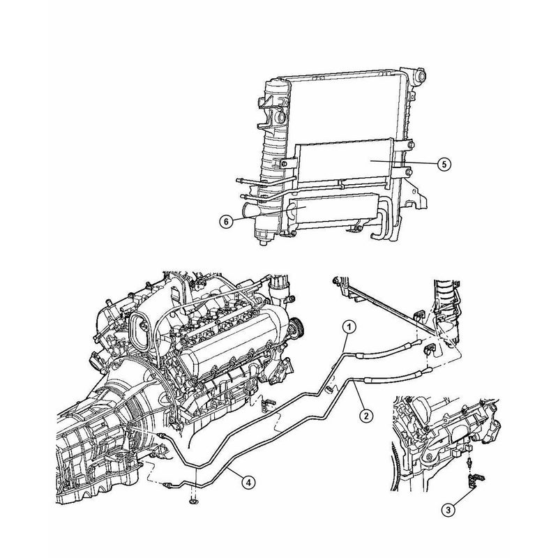 Mopar 5202 8924AF, Auto Trans Oil Cooler Hose