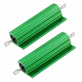 uxcell 100W 4 Ohm Screw Tap Mounted Aluminum Housed Wirewound Resistors 2 Pcs
