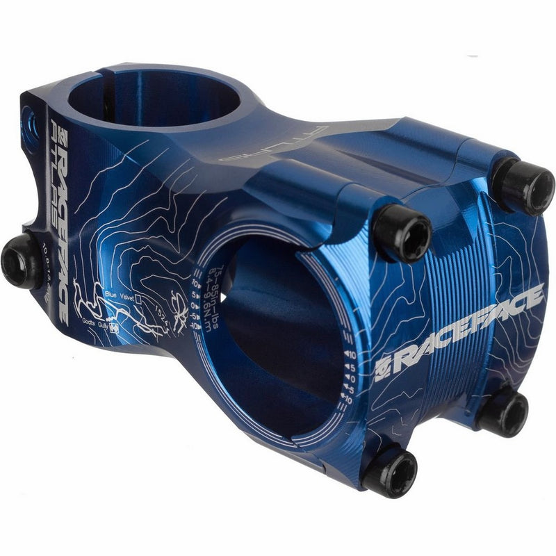 Race Face Atlas Mountain Bike Stem with 50x31.8mm Clamp, Blue, 1 1/8-Inch