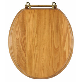 Design House 561241 Dalton Round Toilet Seat, Honey Oak Finish
