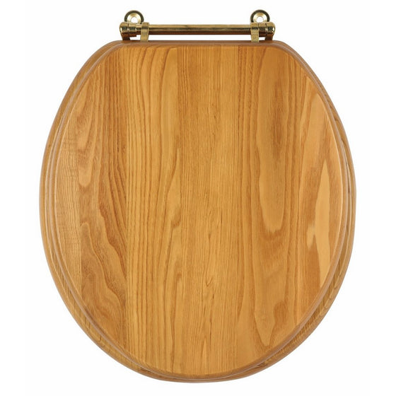 Design House 561241 Dalton Round Toilet Seat, Honey Oak Finish