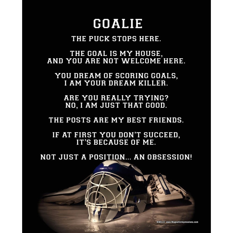 Posters and Prints by Magnetic Impressions Unframed Ice Hockey Goalie Helmet 8” x 10” Sport Poster Print