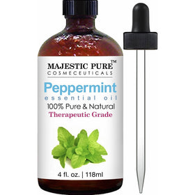 Majestic Pure Peppermint Essential Oil, Pure and Natural, Therapeutic Grade Peppermint Oil, 4 fl. oz.