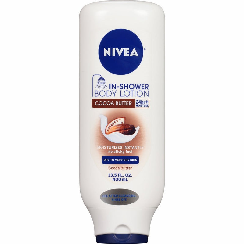 NIVEA In-Shower Cocoa Butter Body Lotion, 13.5 Ounce