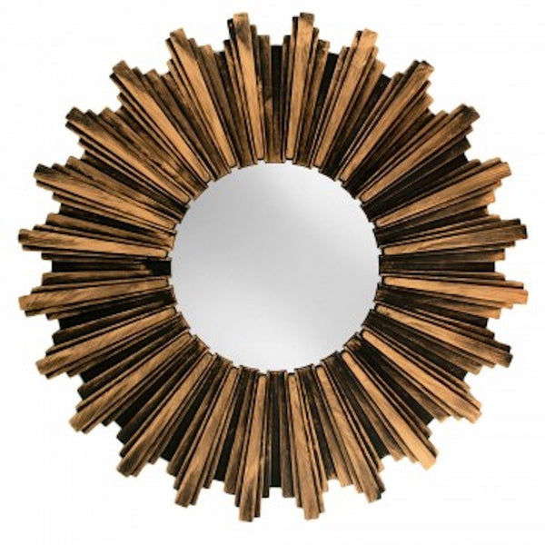 Kole Antiqued Bronze Sunburst Wall Mirror