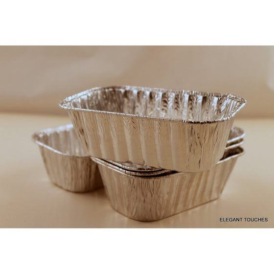 Set of 10 Mini Disposable Aluminum Foil Loaf Pans