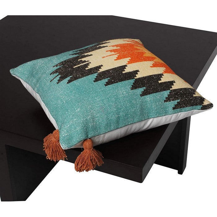 18 x 18 Fiery Printed Cotton Accent Cushion Cover, Multicolor