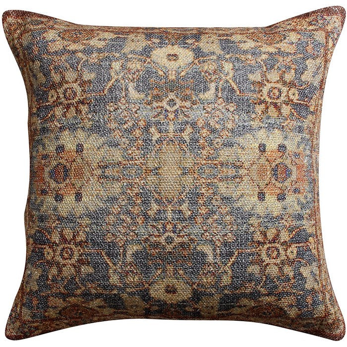 18 X 18 Inch Cotton Handwoven Cushion Cover with Kilim Pattern, Multicolor