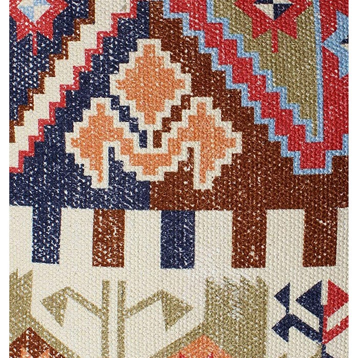 18 x 18 Tribal Print Cotton Accent Pillow Cover, Multicolor