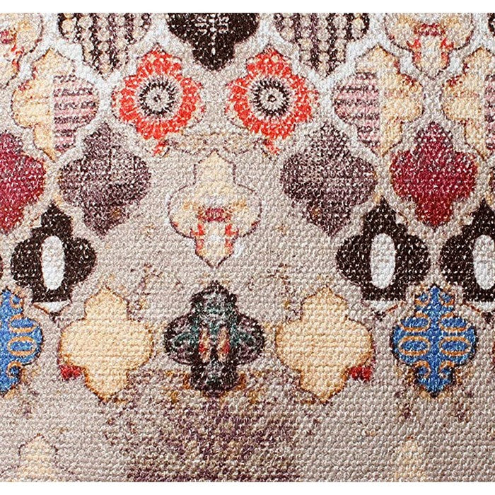 18 x 18 Cotton Accent Pillow Cover with Quatrefoil Print, Multicolor