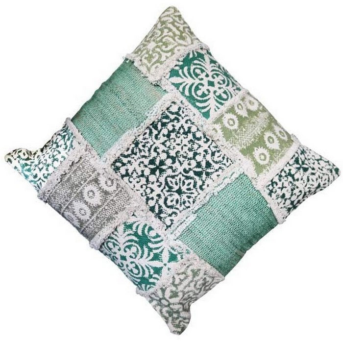 18 x 18 Patchwork Cotton Accent Pillow Cover, Multicolor