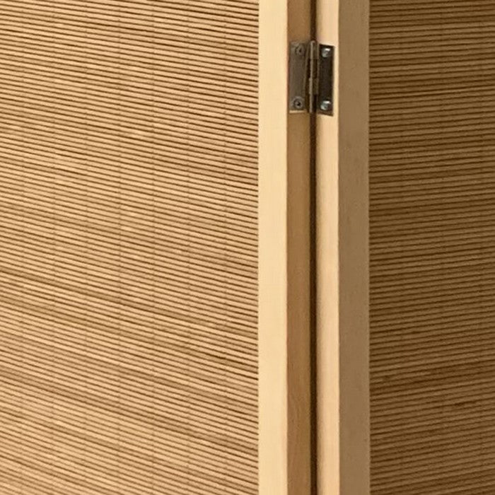 3 Panel Bamboo Shade Roll Room Divider, Natural Brown