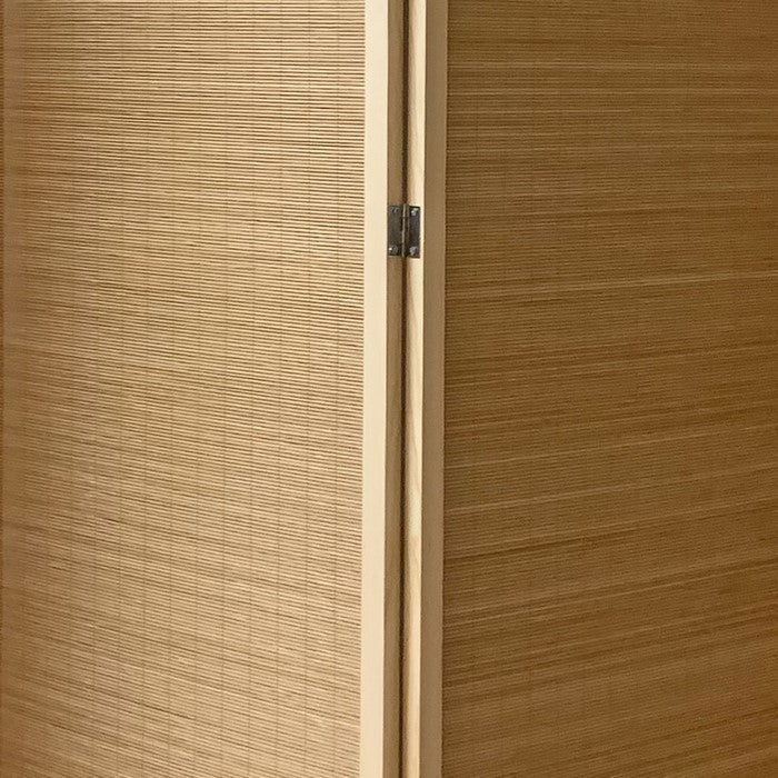 4 Panel Bamboo Shade Roll Room Divider, Natural Brown