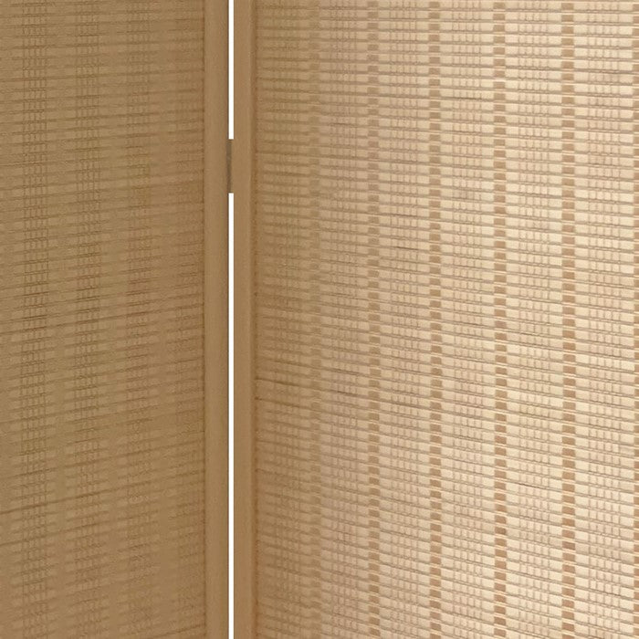 4 Panel Bamboo Shade Roll Room Divider, Beige