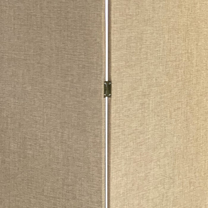 3 Panel Fabric Upholstered Wooden Screen with Straight Legs, Beige