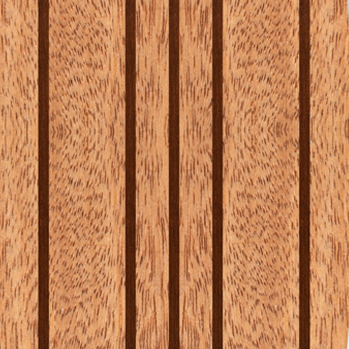 Contemporary Wooden Surfboard Wall Art with Block Stripe Print, Brown
